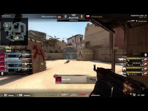 CSGO - Niko gets quad kill with AK - Mousesports vs Virtus Pro - Dreamhack Masters Las Vegas