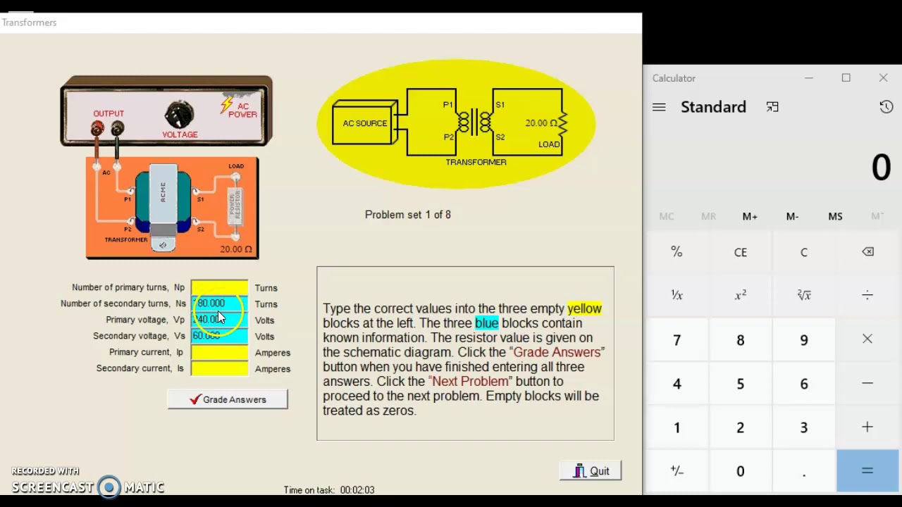 AC Circuits Challenge- Transformers
