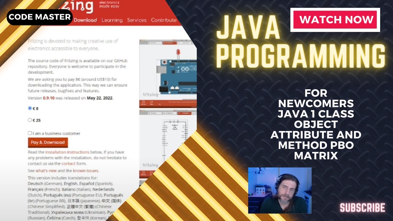 Java programming for newcomers Java 1 Class Object Attribute and Method PBO Matrix