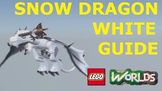 WHITE SNOW DRAGON! LEGO WORLDS.