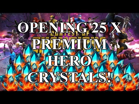Opening 25 X Premium Hero Crystals! |Marvel Contest of Champions|