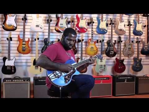 Duesenberg Starplayer TV Mike Campbell electric guitar demo by Make'n Music feat Kirk Fletcher