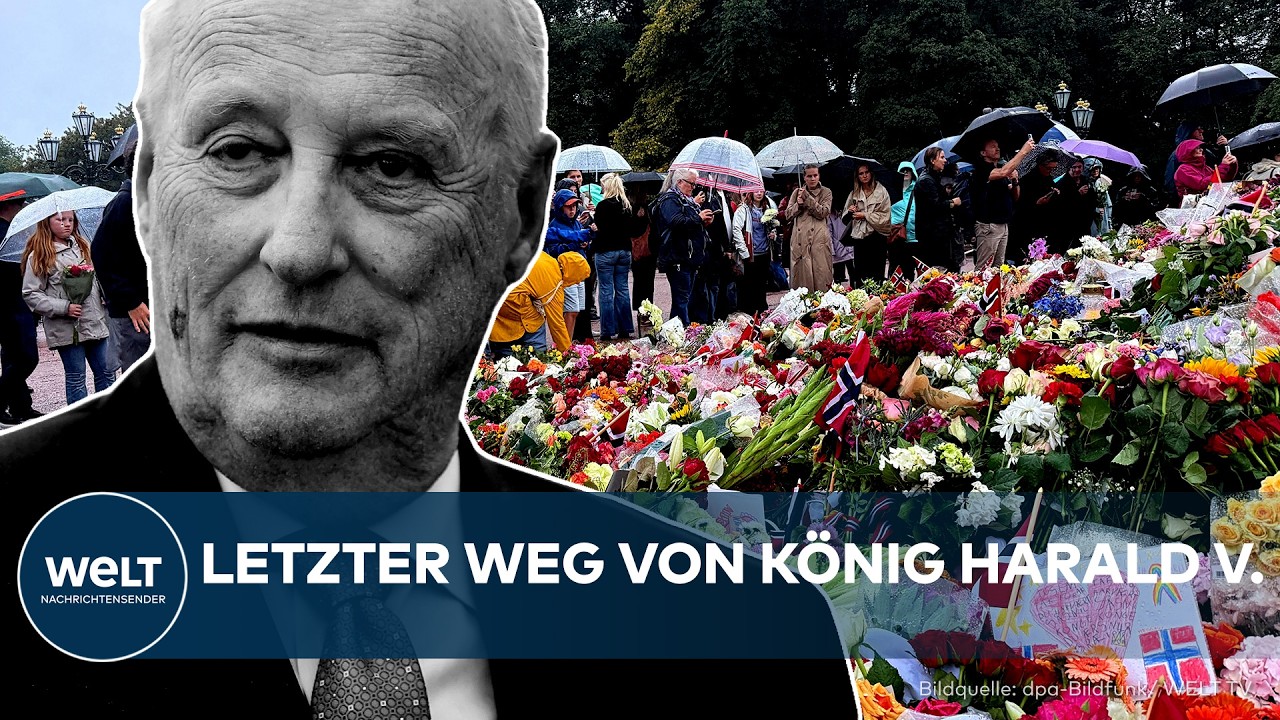 NORWEGEN IN TRAUER: Der letzte Weg des Monarchen! Sarg zieht durch Oslo – Tausende nehmen Abschied