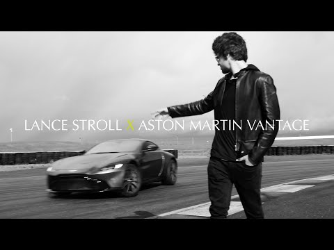 Lance Stroll drives the Aston Martin Vantage