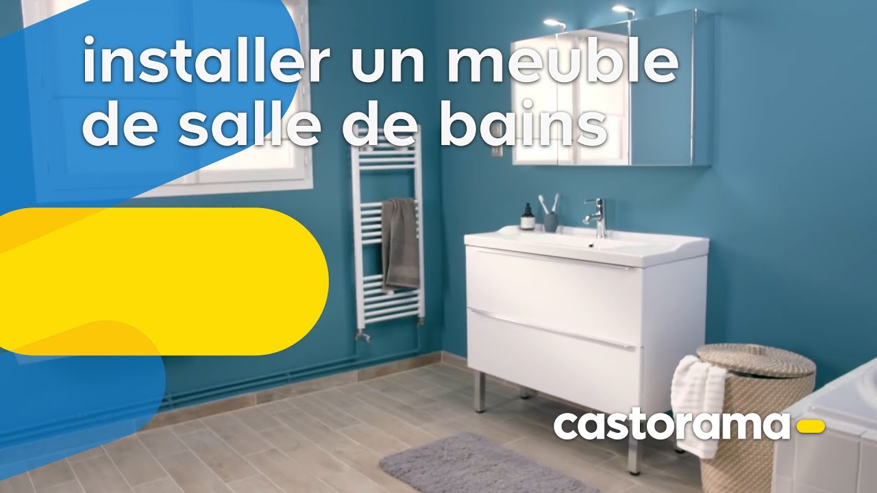 Comment poser un meuble vasque dans une salle de bains (Castorama)