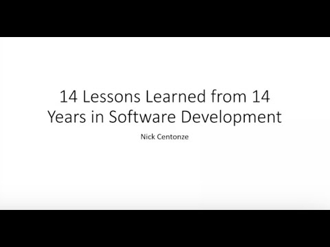 14 Lessons Learned from 14 Years in Software Development