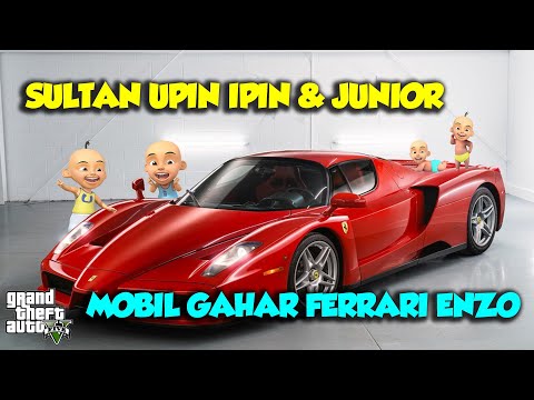 Sultan Upin Ipin JUNIOR Beli Mobil BARU FERRARI ENZO langka - GTA V Upin Ipin Episode Terbaru 636