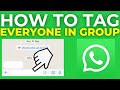 How To Tag Everyone On WhatsApp Group (2024)