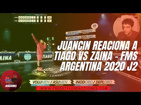 JUANCIN REACIONA A TIAGO vs ZAINA -  FMS ARGENTINA 2020 J2