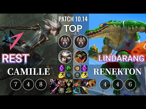 JT Rest Camille vs Lindarang Renekton Top - KR Patch 10.14