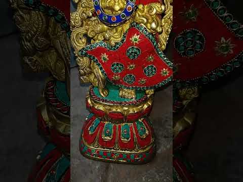 Brass Radha Krishna Idols Multicolour