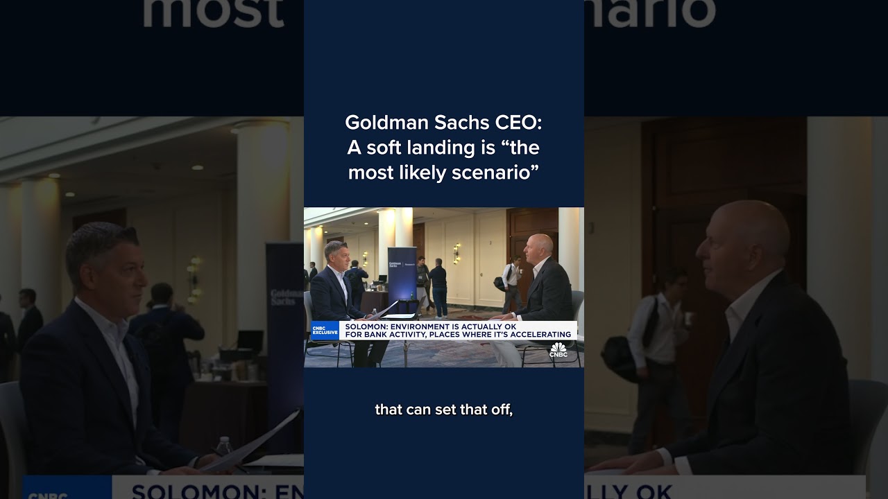 Goldman Sachs CEO: A soft landing is 'the most likely scenario'