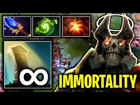 WTF IMMORTAL HERO..!! Scepter + Refresher Wraith KIng 11 Slot Item Immortality 7.22d | Dota 2