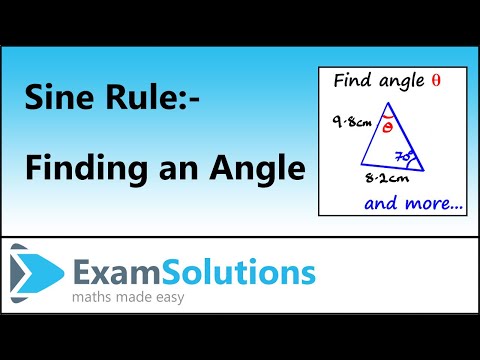Sine rule (Finding an Angle) | ExamSolutions Maths Revision