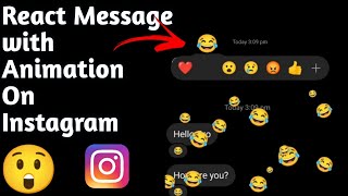 How to React Message with Animation in Instagram 2021 | React DM with special effect in Instagram