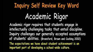 preview picture of video 'Inquiry Learning Professional Development - ACADEMIC RIGOR.mov'