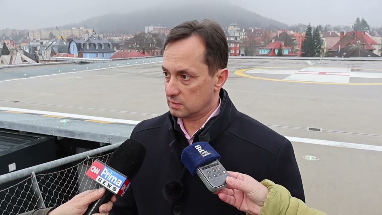 Heliport na Karlovarské nemocnici je první v ČR díky speciálnímu systému hašení