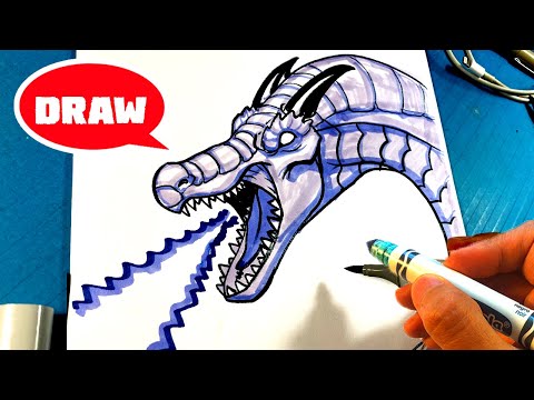 AMAZING How to Draw ICE DRAGON
