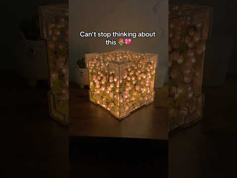 Tulip Night Light Cute Flower Bedroom Sleeping Lamp DIY Cube Tulip Lamp