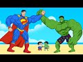 Evolution Of HULK Vs Evolution Of SUPERMAN Arm Wrestling Fight Who Is The King Of Super Heroes