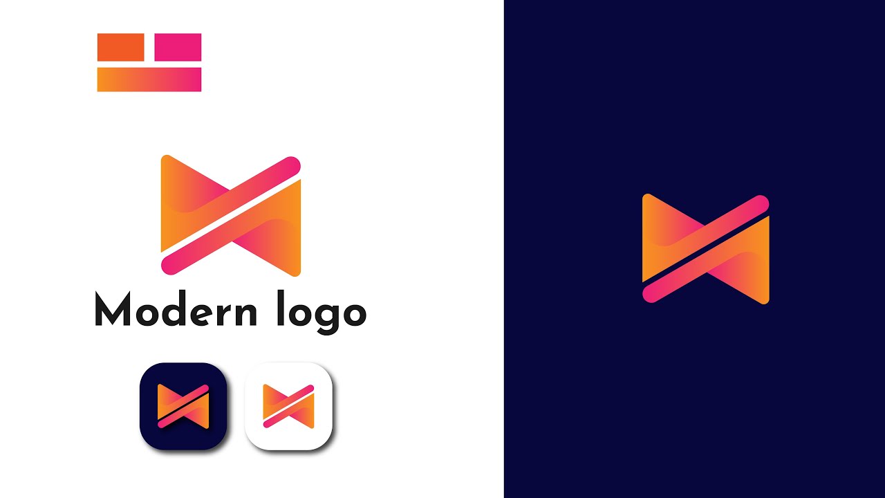 How to Make M Letter Modern Logo Design in Adobe illustrator 2024