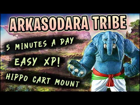 FFXIV: Arkasodara Beast Tribe [80+] (Quick XP, Hippo Cart Mount)