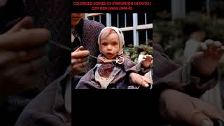 COLORIZED SCENES OF STARVATION IN DUTCH CITY DEN HAAG 1944 45 #ww2 #denhaag