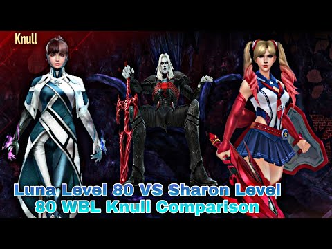 Luna Level 80 VS Sharon Level 80 WBL Knull Comparison - Marvel Future Fight