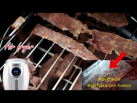 CARNE SECA en freidora de aire y receta de MACHACA con HUEVO #airfryerrecipes