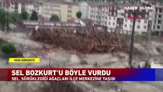 Görüntüler Dehşete Düşürdü! Sel Bozkurt'u Böyle Vurdu