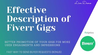 Download lagu Fiverr Gigs How to Increase Impressions | Fivlytics | Fiverr Gigs Effective Description mp3 Download lagu Fiverr Gigs How to Increase Impressions | Fivlytics | Fiverr Gigs Effective Description mp3