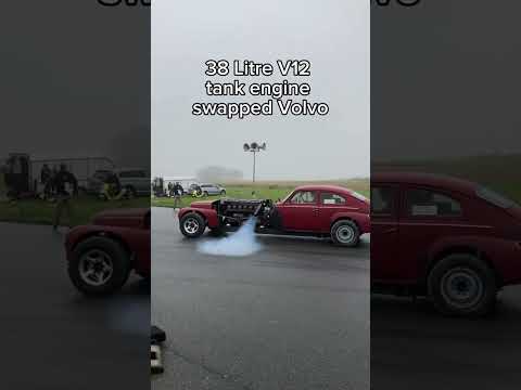 V12 tank engine swapped Volvo🗿 #volvo #tanks #v12