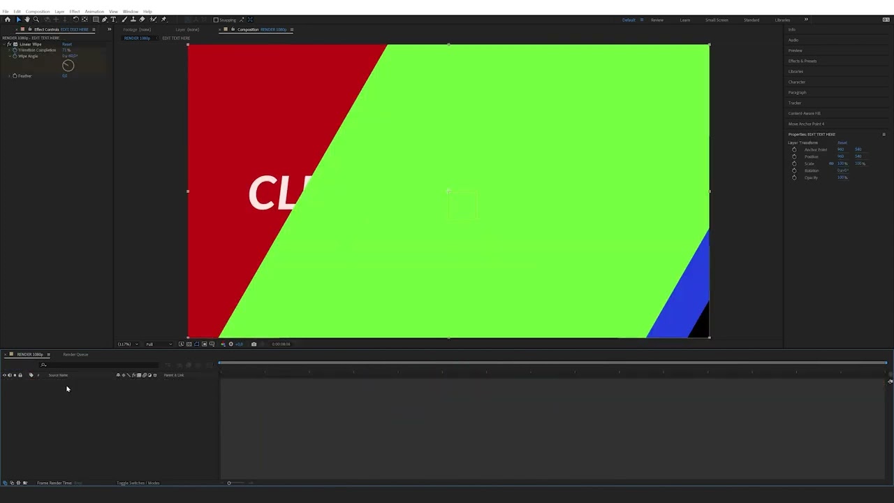 How to edit the Clean Transition Title in After Effects