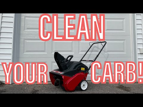 Snowthrower / snowblower won’t start? Step-by-step walk through on how to clean a carb (carburetor).