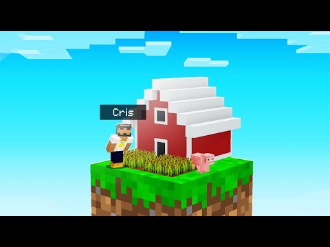 CONSTRUÍ UMA FAZENDA EM UM ÚNICO BLOCO - MINECRAFT | Cris |