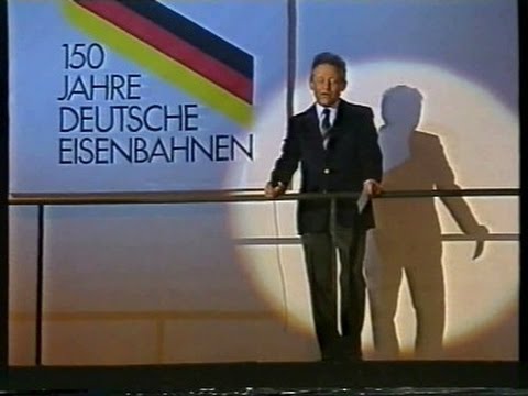 Hans Rosenthal presents 150 years of German railways (scenes from the ZDF show on December 7, 1985)