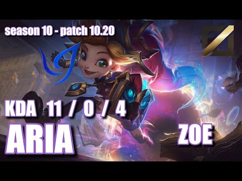 【韓国サーバー/C1】CGA Aria ゾーイ(Zoe) VS LNG Maple ツイステッドフェイ(Twisted Fate) MID - Patch10.20 KR Ranked【LoL】