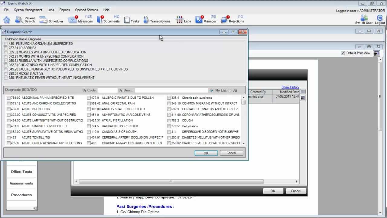 EHR Training on Past Medical History