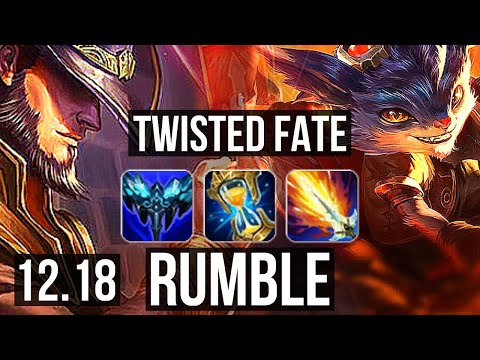 TWISTED FATE vs RUMBLE (MID) | 67% winrate, 9/3/19, 1.3M mastery, Godlike | KR Master | 12.18