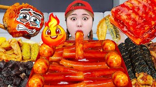 Download lagu ASMR MUKBANG SPICY CHEESE TEOKBOKKI GIMBAP EATING SHOW by HIU 하이유 mp3