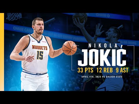 Nikola Jokić Full Game Highlights vs. Warriors 📺 | 4/4/25