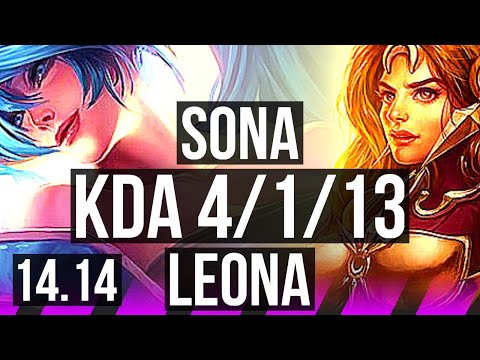 SONA & Jhin vs LEONA & Samira (SUP) | 4/1/13, 1000+ games, Rank 15 Sona | BR Grandmaster | 14.14
