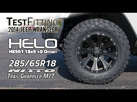 Test Fitting - 2014 Jeep Wrangler w/ 18x9 Helo HE901 & 285/65 Nitto M/Ts