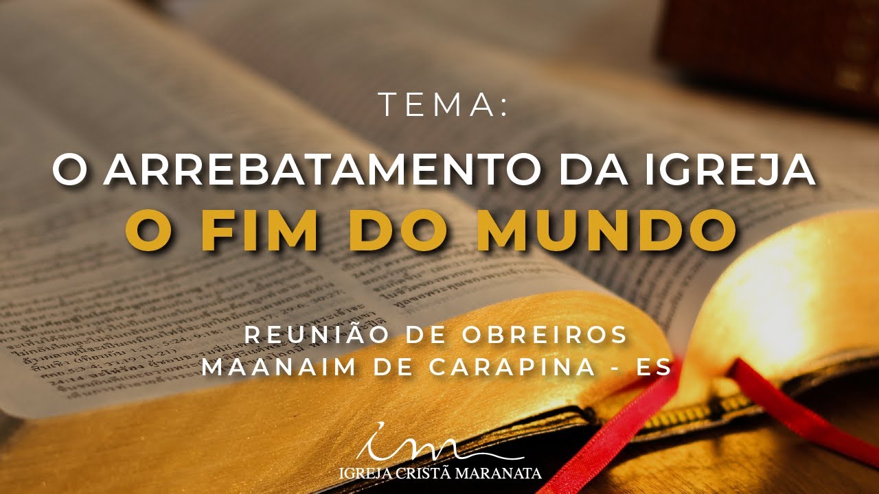 07/02/2024 - [LIVE ESPECIAL] - ICM - Tema:"O Arrebatamento da Igreja o Fim do Mundo" - Quarta
