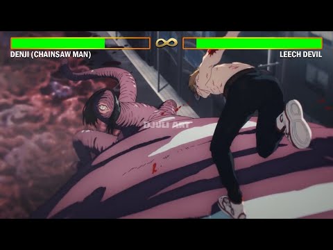 Denji (Chainsaw Man) VS Leech Devil With Healthbars | CHAINSAW MAN