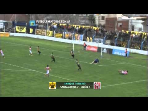 Los goles de Santamarina 2 - Unión 2. Fecha 3. Torneo Primera B Nacional 2014. FPT
