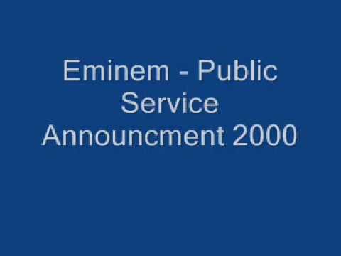Video thumbnail for Eminem - Public Service Annoucement 2000 (Tradução)