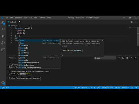 React Tutorial 35 Iterators and generators