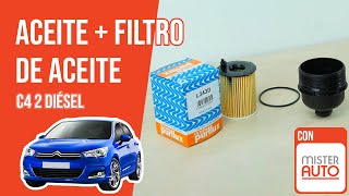 Youtube thumbnail of video "Cambio de aceite y de filtro de aceite Citroën C4 2 1.6 HDI 🛢"