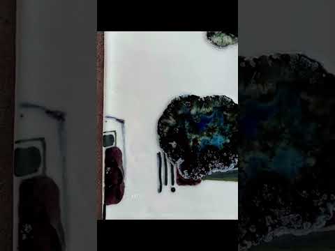 颜色釉瓷板画作品